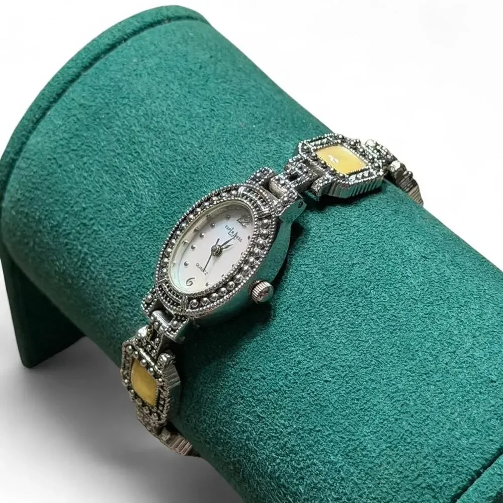 Beautiful silver watch with gold